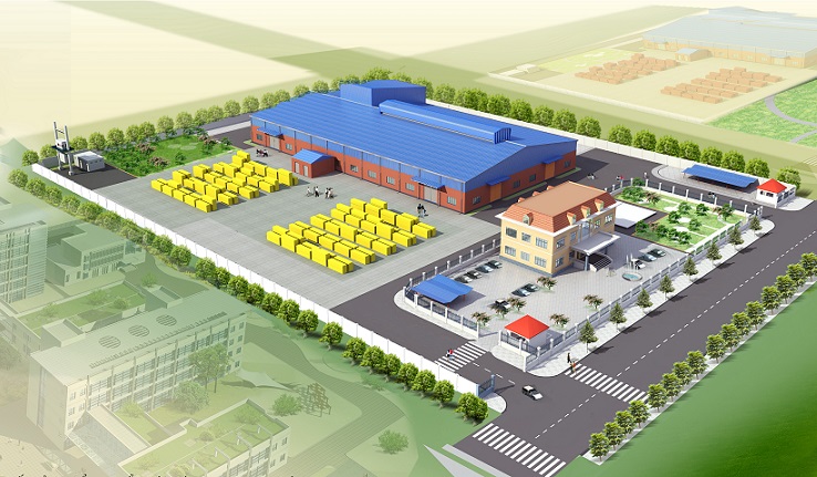 加氣塊生產線遠景模型圖